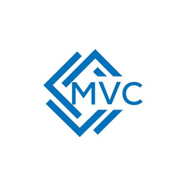 Beyaz arka planda MVC harf logosu tasarımı. MVC yaratıcı daire harfi logosu konsepti. MVC harf tasarımı.