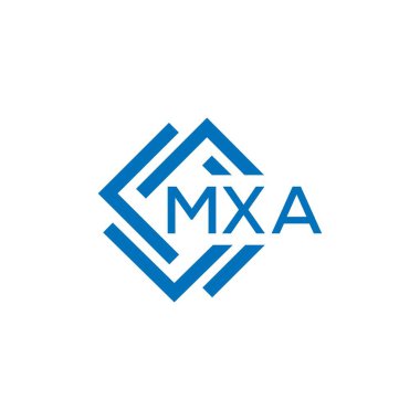Beyaz arka planda MXA harf logosu tasarımı. MXA yaratıcı daire harfi logosu. MXA harf tasarımı.