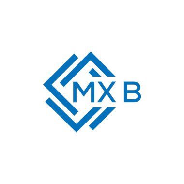 Beyaz arka planda MXB harfi logo tasarımı. MXB yaratıcı daire harfi logosu konsepti. MXB harf tasarımı.