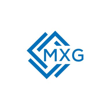 Beyaz arkaplanda MXG harf logosu tasarımı. MXG yaratıcı daire harfi logosu konsepti. MXG harf tasarımı.
