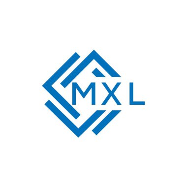 Beyaz arkaplanda MXL harf logosu tasarımı. MXL yaratıcı daire harfi logosu konsepti. MXL harf tasarımı.