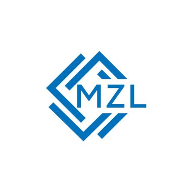 Beyaz arkaplanda MZL harf logosu tasarımı. MZL yaratıcı daire harfi logosu konsepti. MZL harf tasarımı.