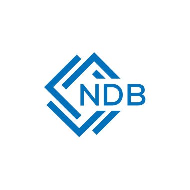 Beyaz arka planda NDB harfi logo tasarımı. NDB yaratıcı daire harfi logosu konsepti. NDB harf tasarımı.