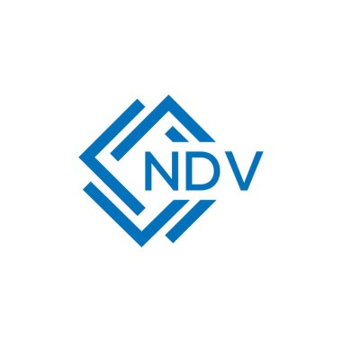 Beyaz arka planda NDV harf logosu tasarımı. NDV yaratıcı daire harfi logosu konsepti. NDV harf tasarımı.