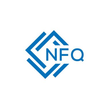 Beyaz arka planda NFQ harf logosu tasarımı. NFQ yaratıcı daire harfi logosu konsepti. NFQ harf tasarımı.