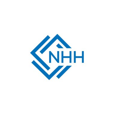 Beyaz arka planda NHH harf logosu tasarımı. NHH yaratıcı daire harfi logosu konsepti. NHH harf tasarımı.