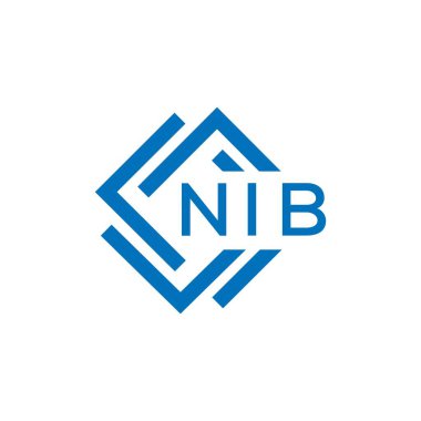 Beyaz arka planda NIB harfi logo tasarımı. NIB yaratıcı daire harfi logosu. NIB harf tasarımı.
