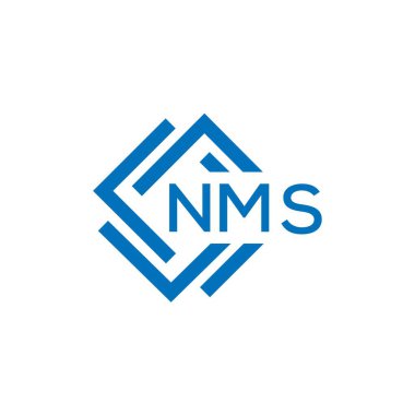 Beyaz arka planda NMS mektup logosu tasarımı. NMS yaratıcı daire harfi logosu. NMS harf tasarımı.