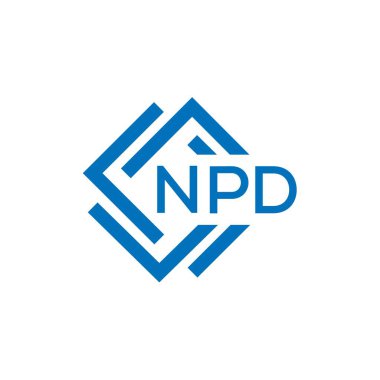 Beyaz arka planda NPD mektup logosu tasarımı. NPD yaratıcı daire logosu konsepti. NPD mektup tasarımı.