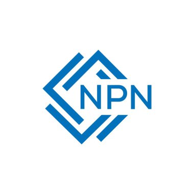 Beyaz arka planda NPN harf logosu tasarımı. NPN yaratıcı daire harfi logosu konsepti. NPN harf tasarımı.