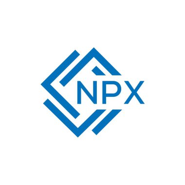 Beyaz arka planda NPX harfli logo tasarımı. NPX yaratıcı daire harfi logosu konsepti. NPX harf tasarımı.