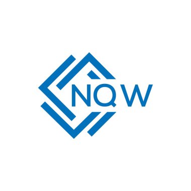 Beyaz arkaplanda NQW harf logosu tasarımı. NQW yaratıcı daire harfi logosu konsepti. NQw harf tasarımı.