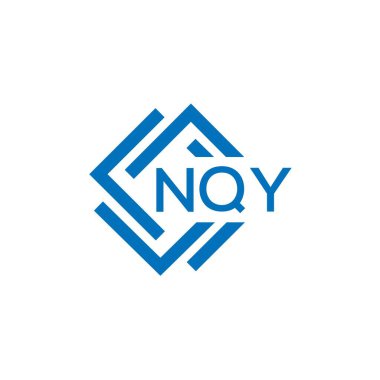 Beyaz arkaplanda NQY harf logosu tasarımı. NQY yaratıcı daire harfi logosu konsepti. NQY harf tasarımı.
