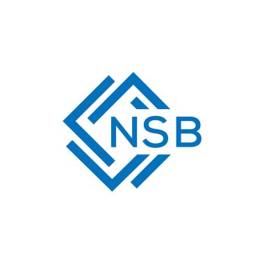 Beyaz arka planda NSB harfi logo tasarımı. NSB yaratıcı daire harfi logosu konsepti. NSB harf tasarımı.