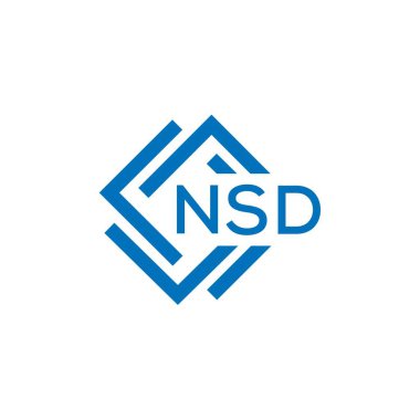Beyaz arka planda NSD mektup logosu tasarımı. NSD yaratıcı daire harfi logosu. NSD mektup tasarımı.