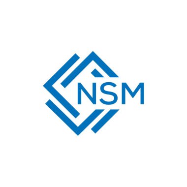 Beyaz arkaplanda NSM harf logosu tasarımı. NSM yaratıcı daire harfi logosu konsepti. NSM harf tasarımı.