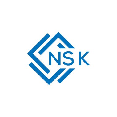 Beyaz arkaplanda NSK harf logosu tasarımı. NSK yaratıcı daire harfi logosu konsepti. NSK harf tasarımı.