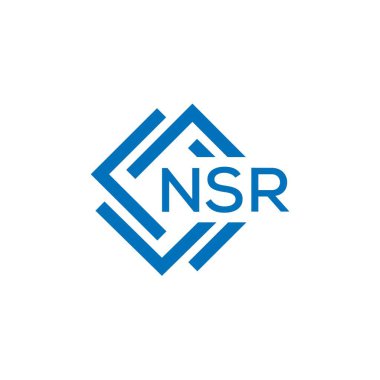 Beyaz arka planda NSR harf logosu tasarımı. NSR yaratıcı daire harfi logosu konsepti. NSR harf tasarımı.