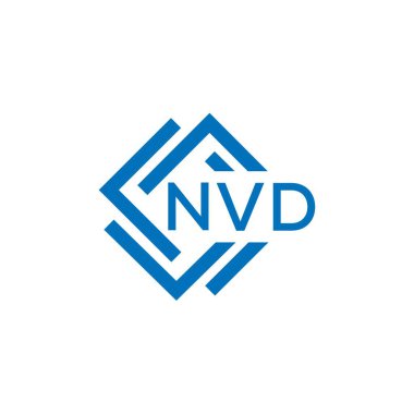 Beyaz arka planda NVD harf logosu tasarımı. NVD yaratıcı daire harfi logosu konsepti. NVD harf tasarımı.