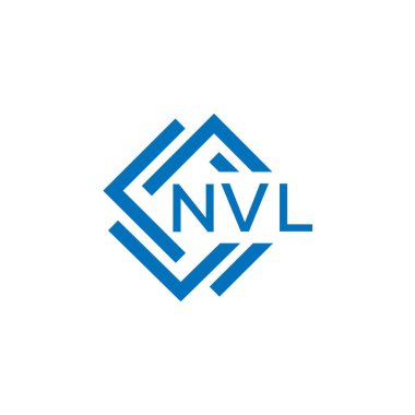 Beyaz arkaplanda NVL harf logosu tasarımı. NVL yaratıcı daire harfi logosu konsepti. NVL harf tasarımı.