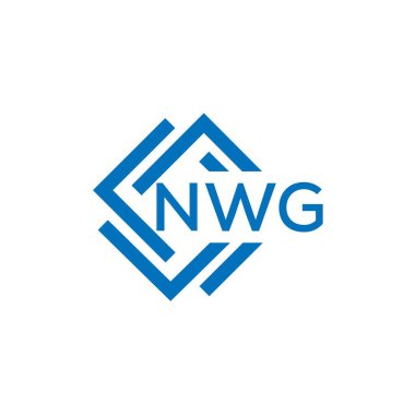Beyaz arka planda NWG harf logosu tasarımı. NWG yaratıcı daire harfi logosu konsepti. NWG harf tasarımı.
