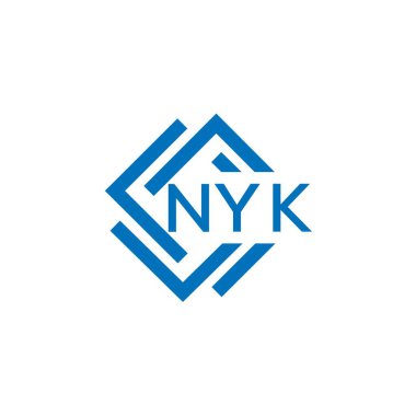 Beyaz arka planda NYK mektup logosu tasarımı. NYK yaratıcı daire harfi logosu. NYK mektup tasarımı. Beyaz arka planda NYK mektup logosu tasarımı. NYK yaratıcı daire harfi logosu. NYK mektup tasarımı.