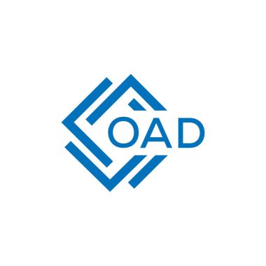Beyaz arkaplanda OAD harfi logo tasarımı. OAD yaratıcı daire harfi logosu. OAD harf tasarımı.