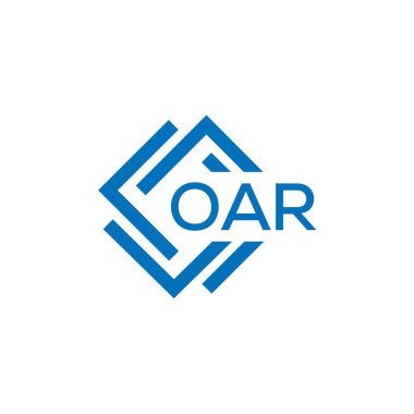 Beyaz arka planda OAR harfi logo tasarımı. OAR yaratıcı daire harfi logosu. OAR harf tasarımı.