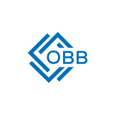 Beyaz arka planda OBB harfi logo tasarımı. OBB yaratıcı daire harfi logosu konsepti. OBB harf tasarımı.