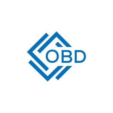Beyaz arka planda OBD harf logosu tasarımı. OBD yaratıcı daire harfi logosu konsepti. OBD harf tasarımı.