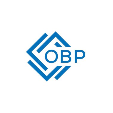 Beyaz arka planda OBP harfi logo tasarımı. OBP yaratıcı daire harfi logosu konsepti. OBP harf tasarımı.