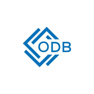 Beyaz arka planda ODB harfi logo tasarımı. ODB yaratıcı daire harfi logosu konsepti. ODB harf tasarımı.