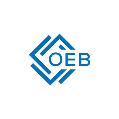 Beyaz arka planda OEB harfi logo tasarımı. OEB yaratıcı daire harfi logosu konsepti. OEB harf tasarımı.