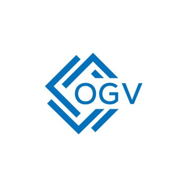 Beyaz arka planda OGV harf logosu tasarımı. OGV yaratıcı daire harfi logosu konsepti. OGV harf tasarımı.