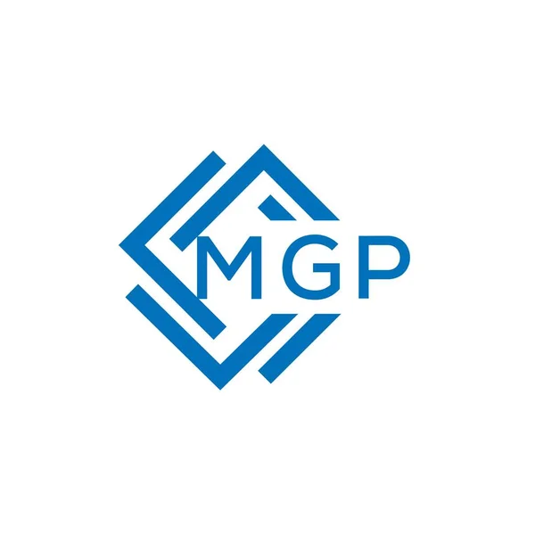 Beyaz Arka Planda Mgp Harf Logosu Tasarımı Mgp Yaratıcı Daire — Stok Vektör