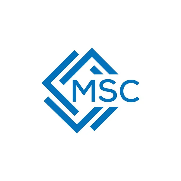 Beyaz Arka Planda Msc Harf Logosu Tasarımı Msc Yaratıcı Daire — Stok Vektör