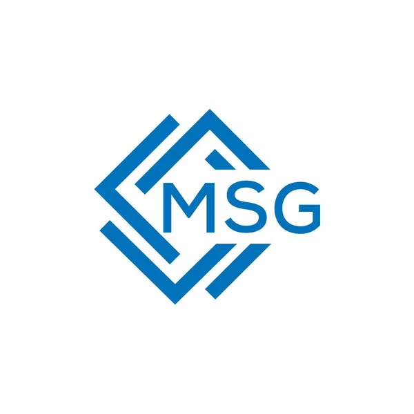 Msg Design Logotipo Carta Fundo Branco Msg Conceito Logotipo Carta —  Vetores de Stock