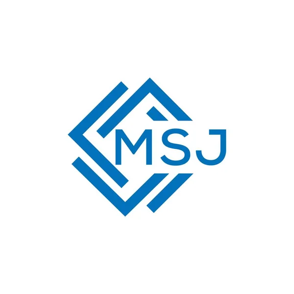 Літерний Дизайн Логотипу Msj Білому Тлі Творчий Круговий Логотип Msj — стоковий вектор