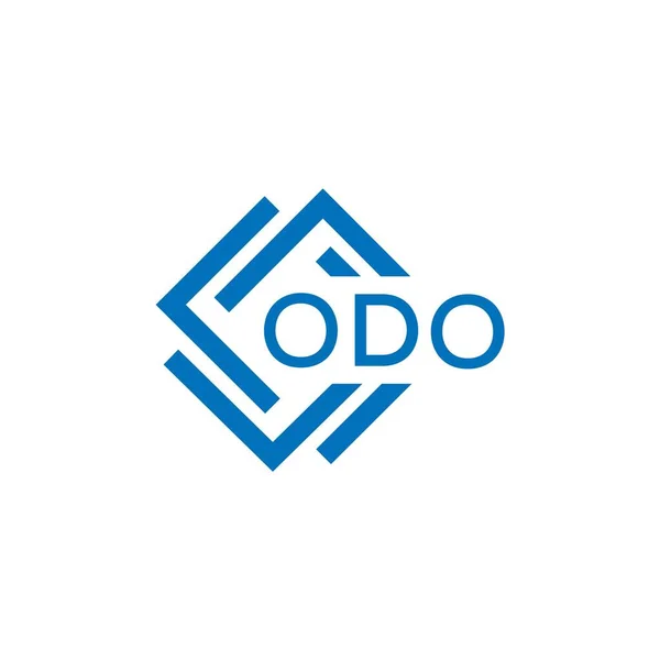 Odo Betűlogó Design Fehér Háttérrel Odo Kreatív Kör Betű Logó — Stock Vector