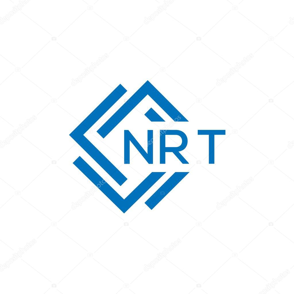 NRT letter logo design on white background. NRT creative circle letter logo concept. NRT letter design.