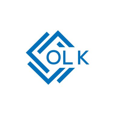 Beyaz arka planda OLK harf logosu tasarımı. OLK yaratıcı daire harfi logosu konsepti. OLK harf tasarımı.