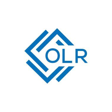 Beyaz arka planda OLR harf logosu tasarımı. OLR yaratıcı daire harfi logosu konsepti. OLR harf tasarımı.