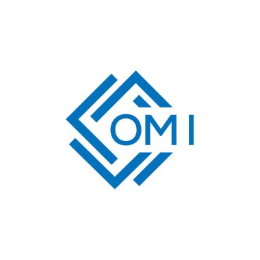 Beyaz arka planda OMI harf logosu tasarımı. OMI yaratıcı daire harfi logosu konsepti. OMI harf tasarımı.
