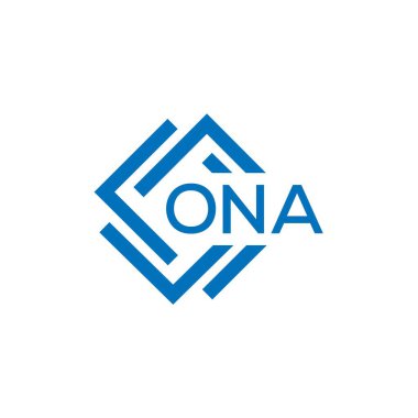 Beyaz arkaplanda ONA harf logosu tasarımı. ONA yaratıcı daire harfi logosu. ONA harf tasarımı.