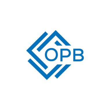 Beyaz arka planda OPB harfi logo tasarımı. OPB yaratıcı daire harf logosu konsepti. OPB harf tasarımı.