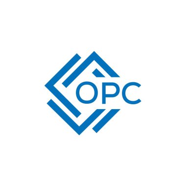 Beyaz arka planda OPC harf logosu tasarımı. OPC yaratıcı daire harfi logosu konsepti. OPC harf tasarımı.