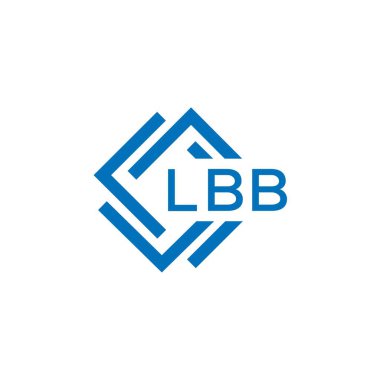 Beyaz arka planda LBB harfi logo tasarımı. LBB yaratıcı daire harfi logosu konsepti. LBB harf tasarımı.