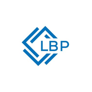 Beyaz arka planda LBP harfi logo tasarımı. LBP yaratıcı daire harfi logosu konsepti. LBP harf tasarımı.