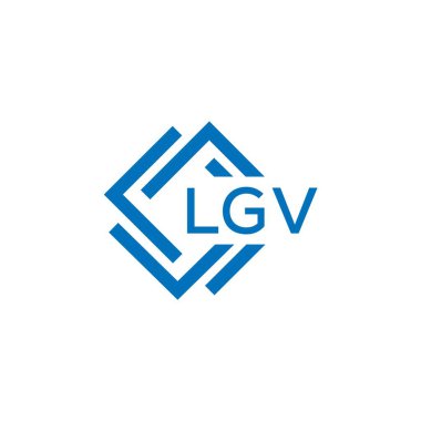 Beyaz arkaplanda LGV harf logosu tasarımı. LGV yaratıcı daire harfi logosu konsepti. LGV harf tasarımı.