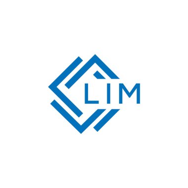 Beyaz arkaplanda LIM harf logosu tasarımı. LIM yaratıcı daire harfi logosu. LIM harf tasarımı.